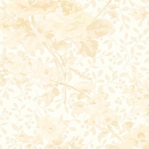 Rose Whispers 108" Wide - Rose Garden Cream 2.25yd cut 10363W07B