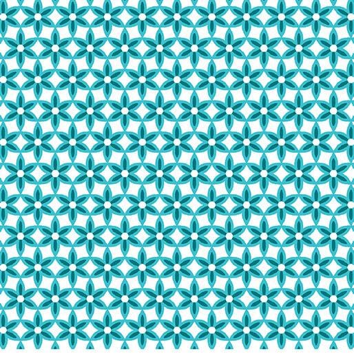 Secret Garden - Star Flower Teal 13696-54