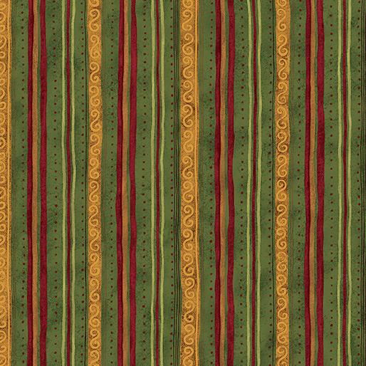 Star of Wonder Star of Light - Scroll Stripe Green 17066-44