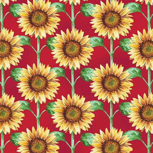Sunflower Field Red - Green Acres 15338-10