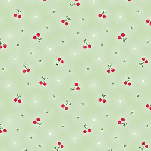 Sweet Cherries Light Green - Peaches & Cream 15332-40