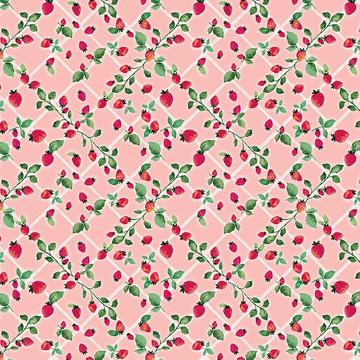 Sweet Strawberries Light Pink - Peaches & Cream 15331-01