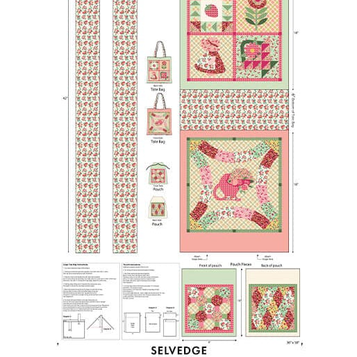 Tote Multi Panel - Peaches & Cream 15333D-99
