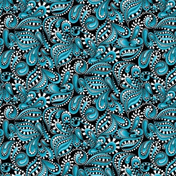 Xanadu - Paisley Rhythm Teal 16155-84