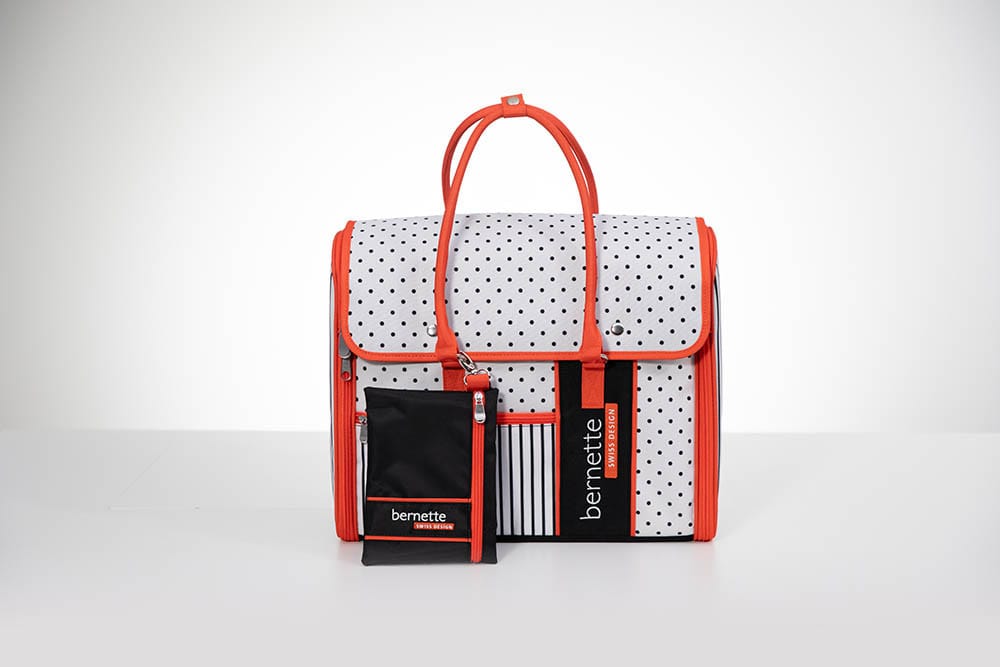 Bernette Polka Tote & Pouch Machine Bag 999-TOTE25