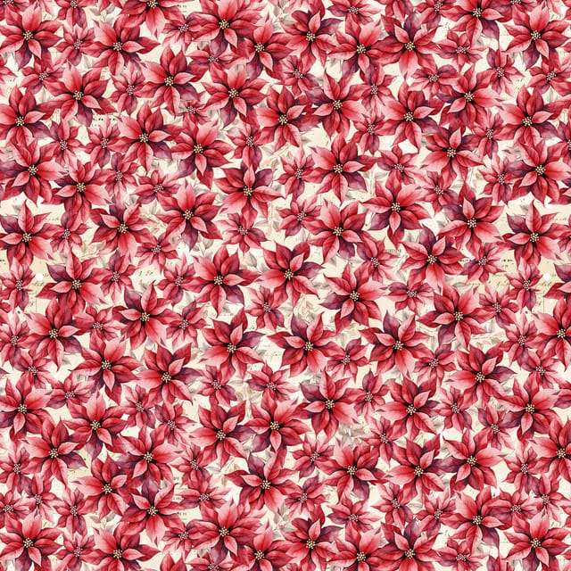 Poinsettias Red - Christmas Magic B-2027-88