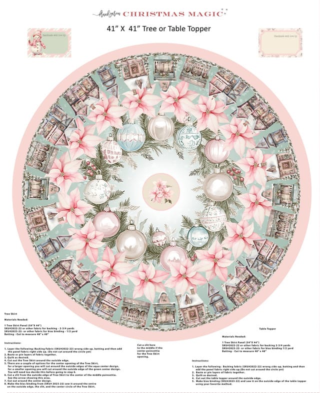 Tree Skirt Panel - Christmas Magic B-2028P-70