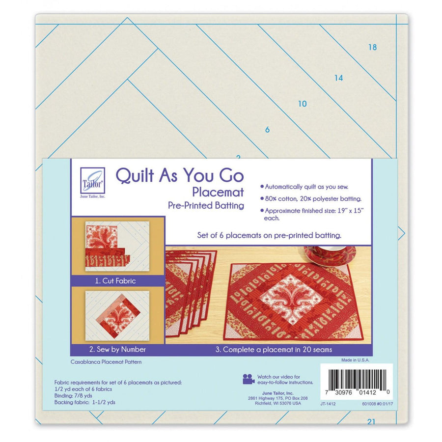 Casablanca - Quilt As You Go Placemats JT1412