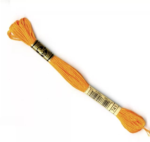 DMC 6 Strand Embroidery Floss - Orange 117UA-741