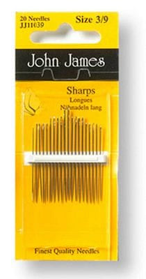 John James Sharps #3/9 Blister Pack Needles 12/bx 6575-39