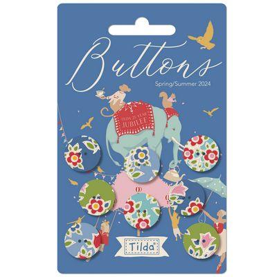 Jubilee - Farm Flower Buttons 0.63in 8pcs TIL400060