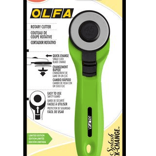 OLFA 45mm Quick Change Rotary Cutter Lime Green RTY2CLGR