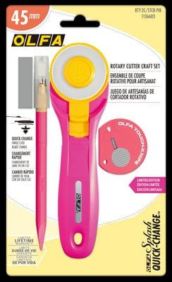 Pink Rotary Cutter - OLFA 45mm RTY2CSTCRPIK