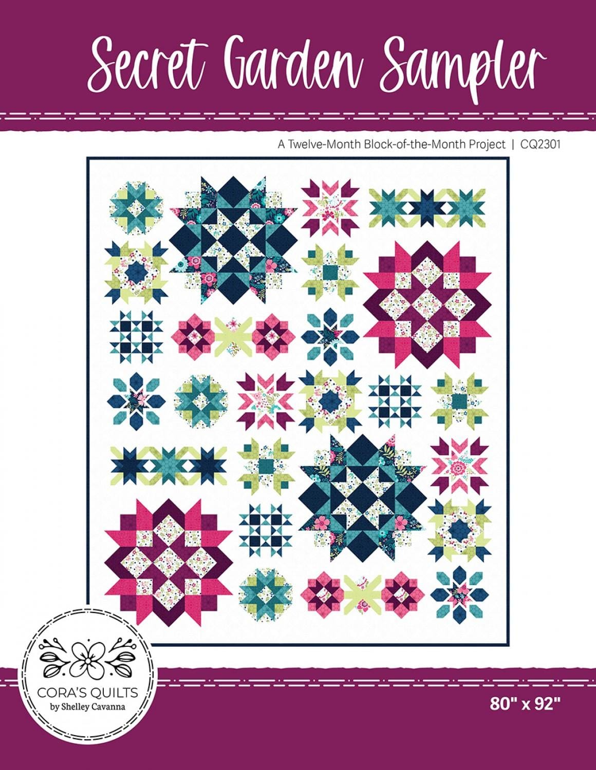 Block of the Month - Secret Garden Pattern CQ-2301