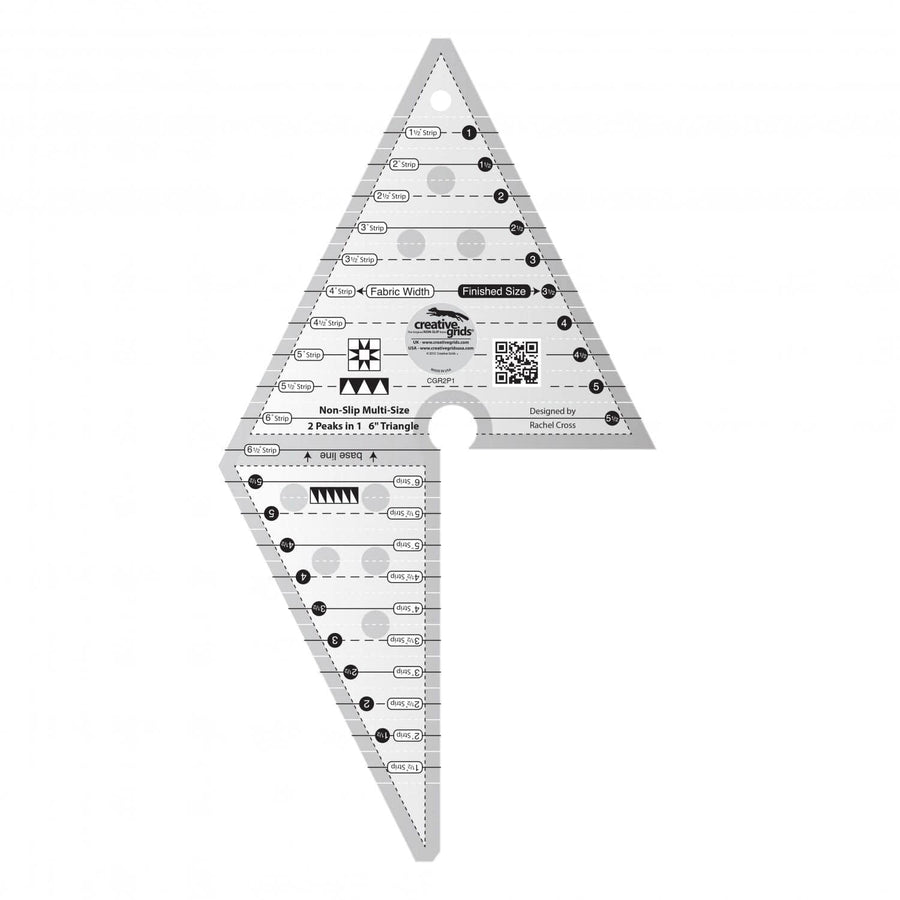 Creative Grids - 2 Peaks in 1 Triangle Quilt Ruler CGR2P21