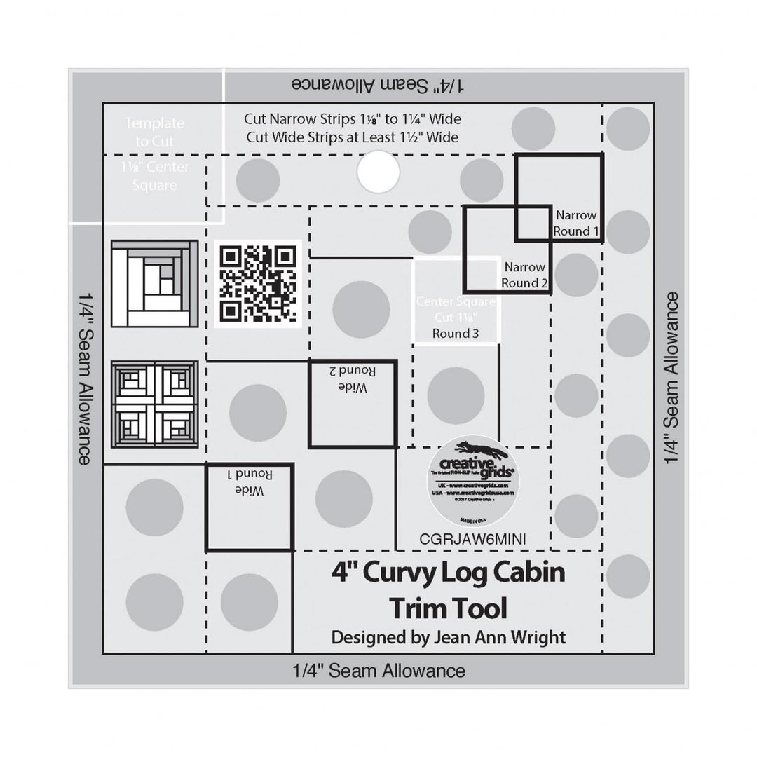 Creative Grids - 4in Curvy Log Cabin Trim Tool 743285002085