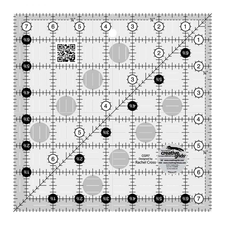 Creative Grids - 7.5in Square Quilt Ruler 743285000333