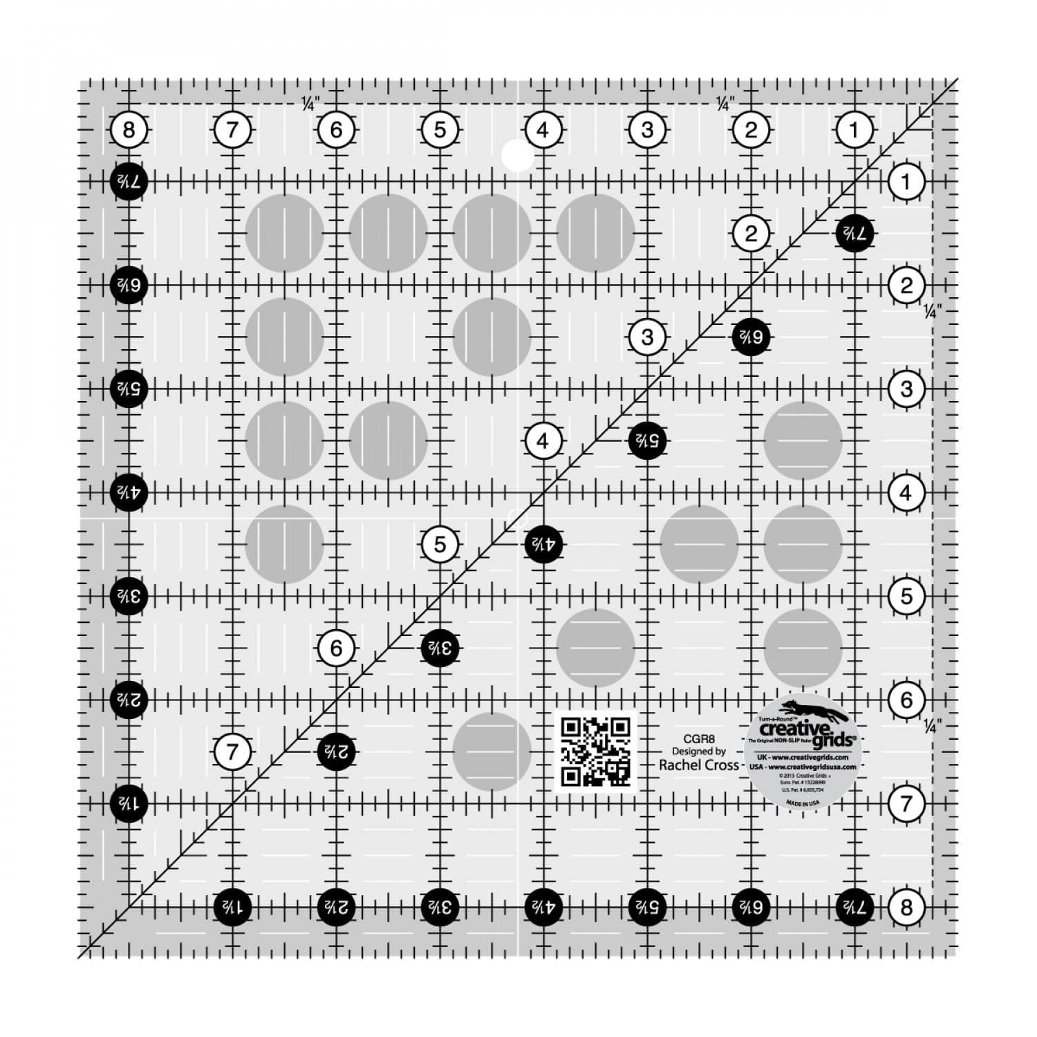 Creative Grids - 8.5" Square Quilt Ruler 743285000036
