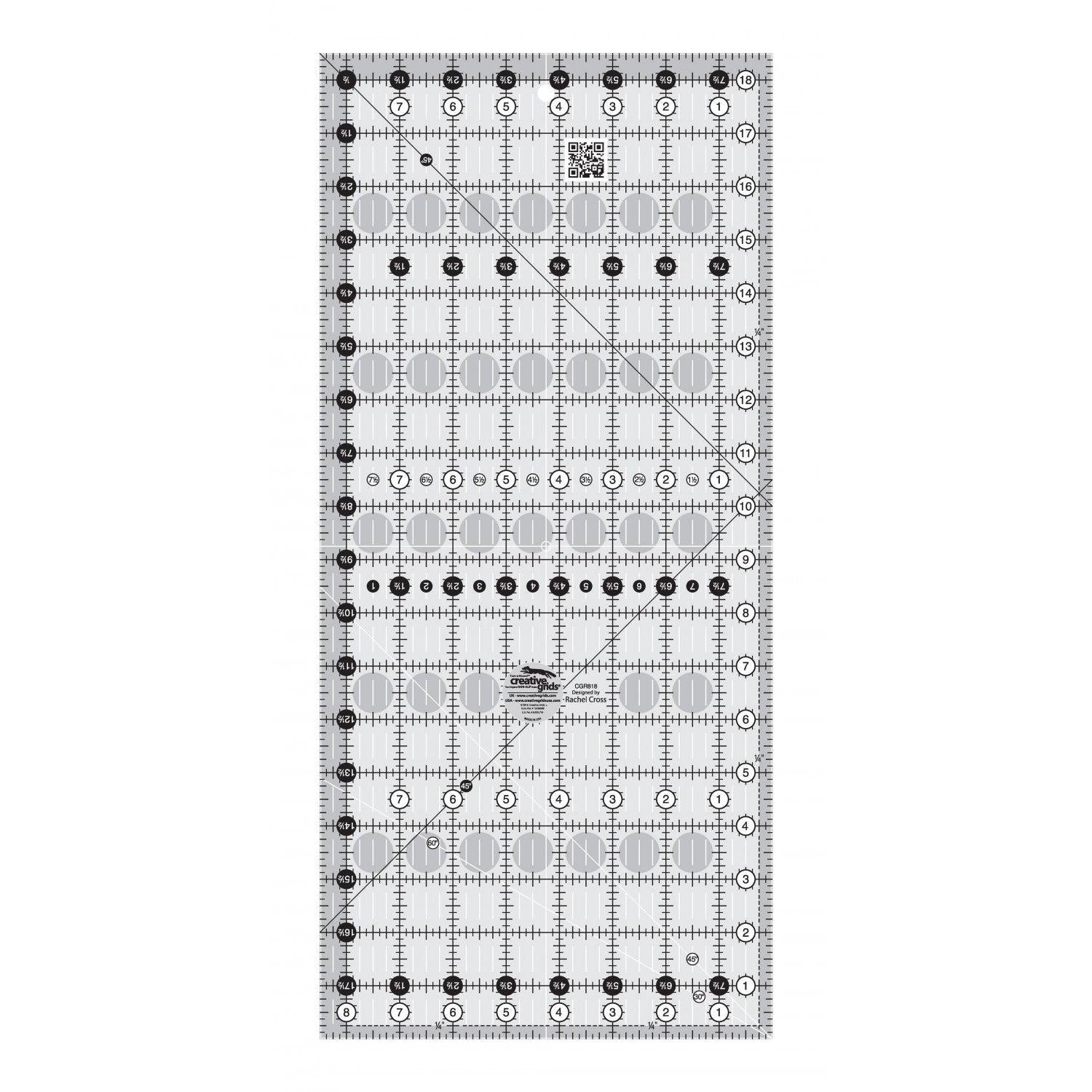 Creative Grids - 8.5in x 18.5in Quilt Ruler 743285002030