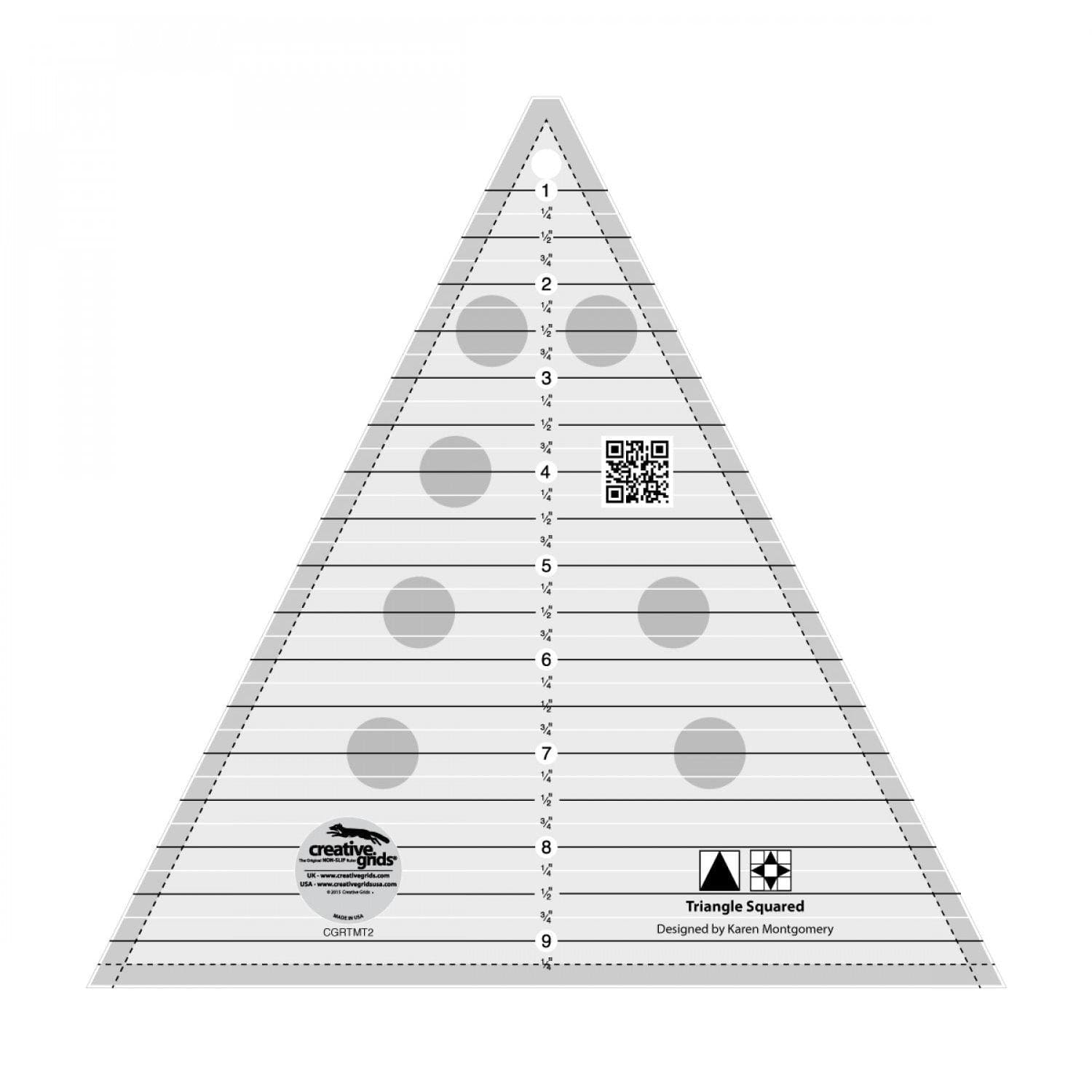 Creative Grids - 9.5in Triangle Squared Ruler 743285001606
