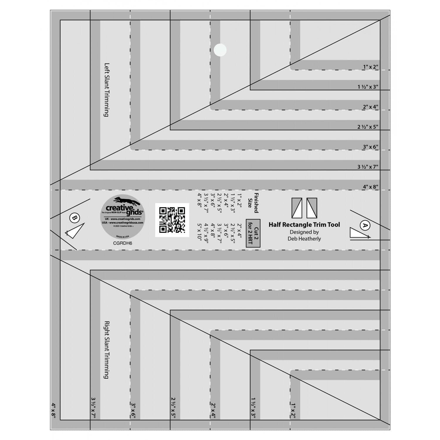 Creative Grids - Half Rectangle Trim Tool CGRDH6