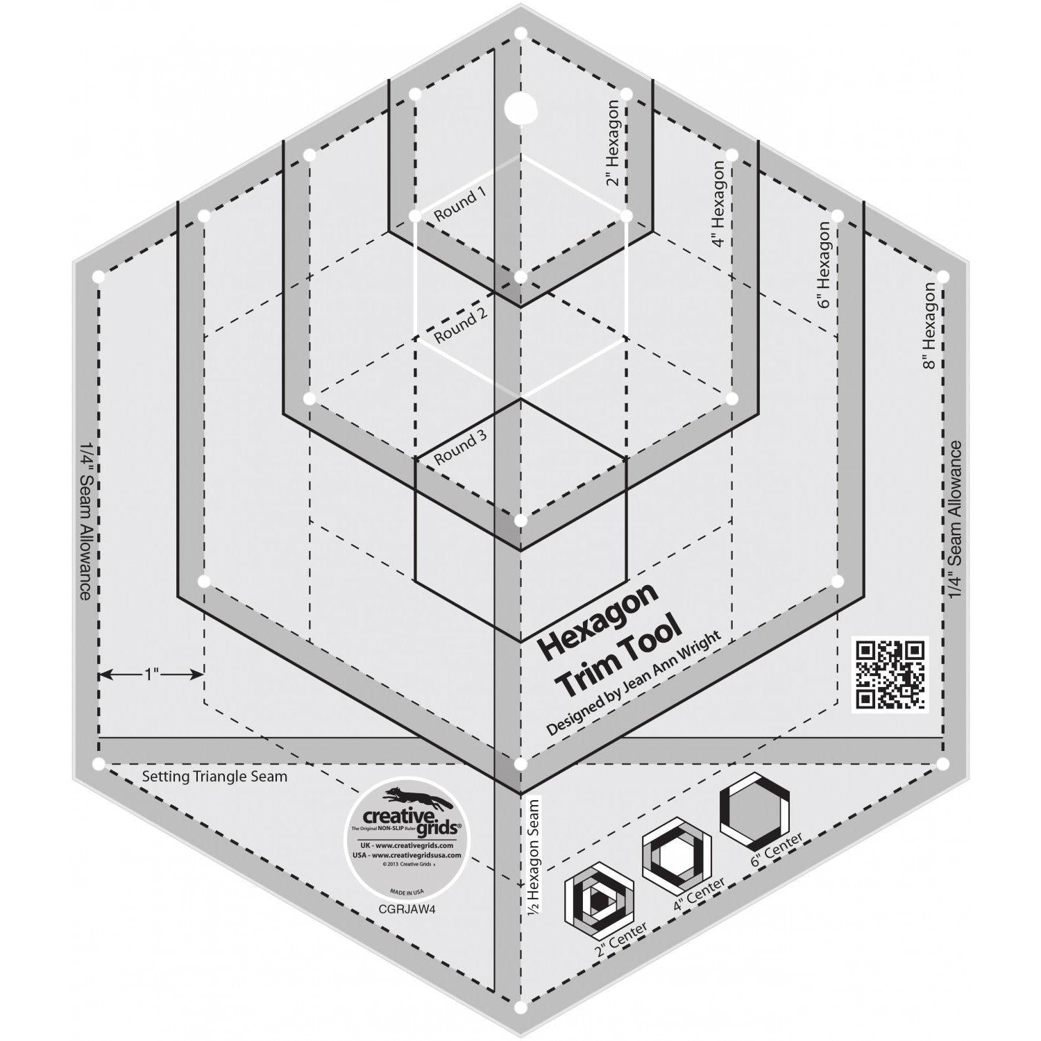 Creative Grids Hexagon Trim Tool CGRJAW4