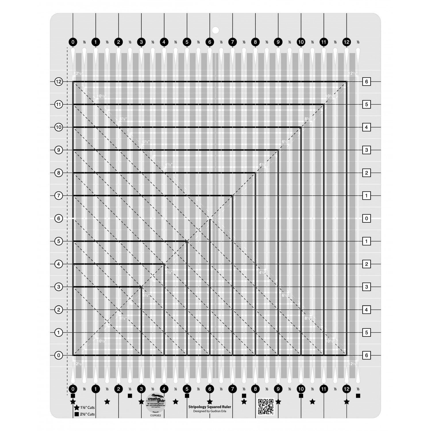 Creative Grids - Stripology Squared Quilt Ruler 743285002023