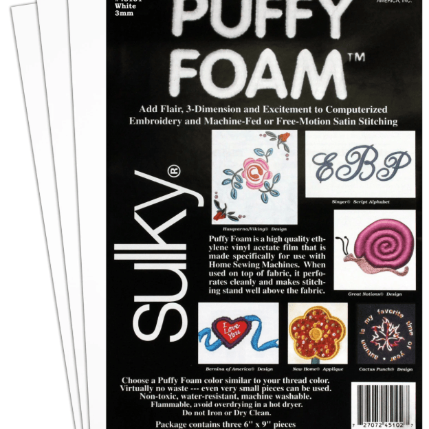 Foam Puffy White 2mm 6in x9in 44101S