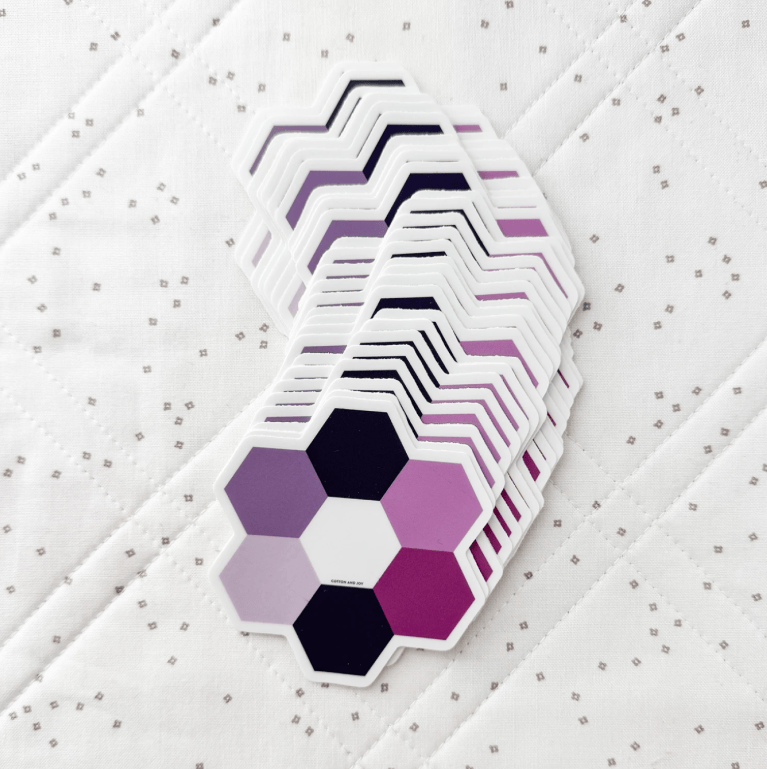 Hexie Blooms Sticker - Purple CJ-S004-PURPLE