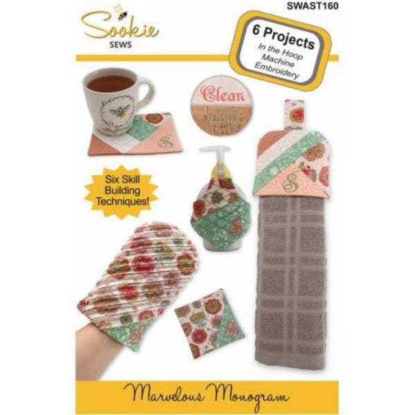 Marvelous Monogrammed ITH Kitchen Set Pattern SWAST160-PATT
