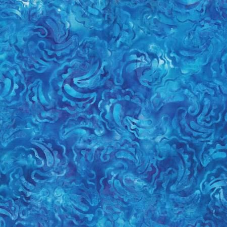 Paisley Bouquet Batik - Blue Pot Stickers 22286-444