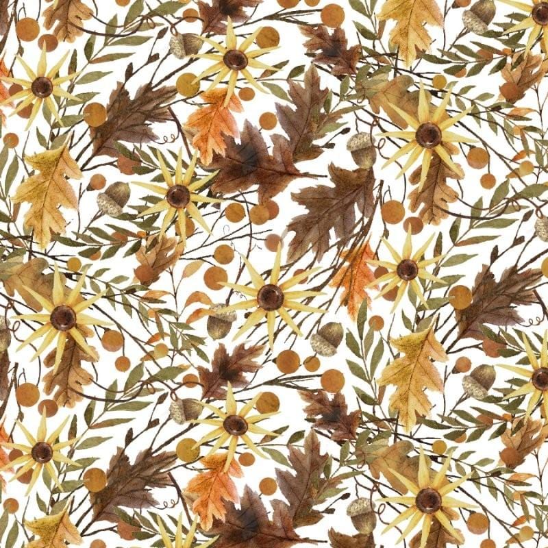 Pick of the Patch - Harvest Foliage White 20870-TAN