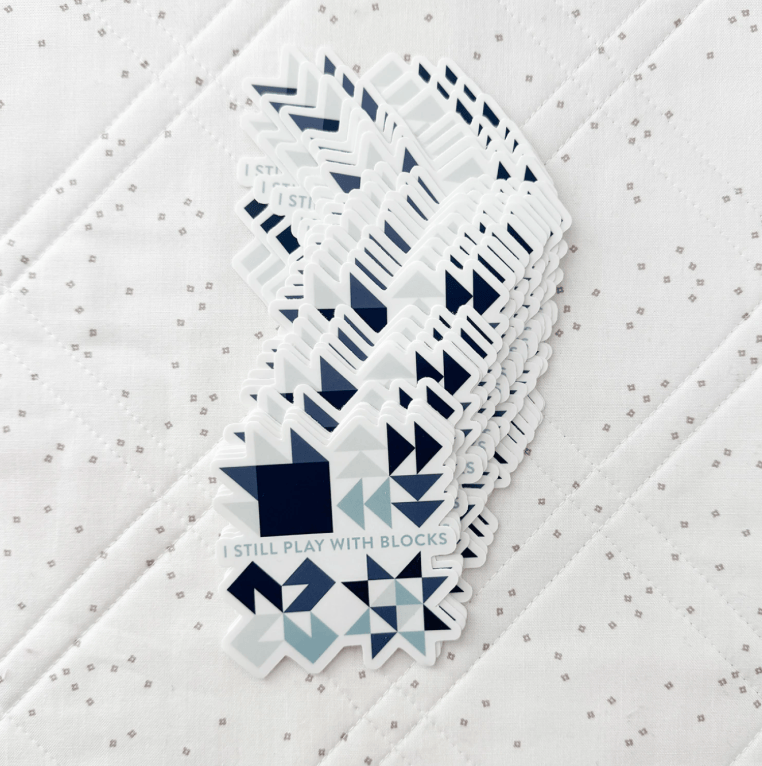 Play With Blocks Sticker - Blue CJ-S014-BLUE