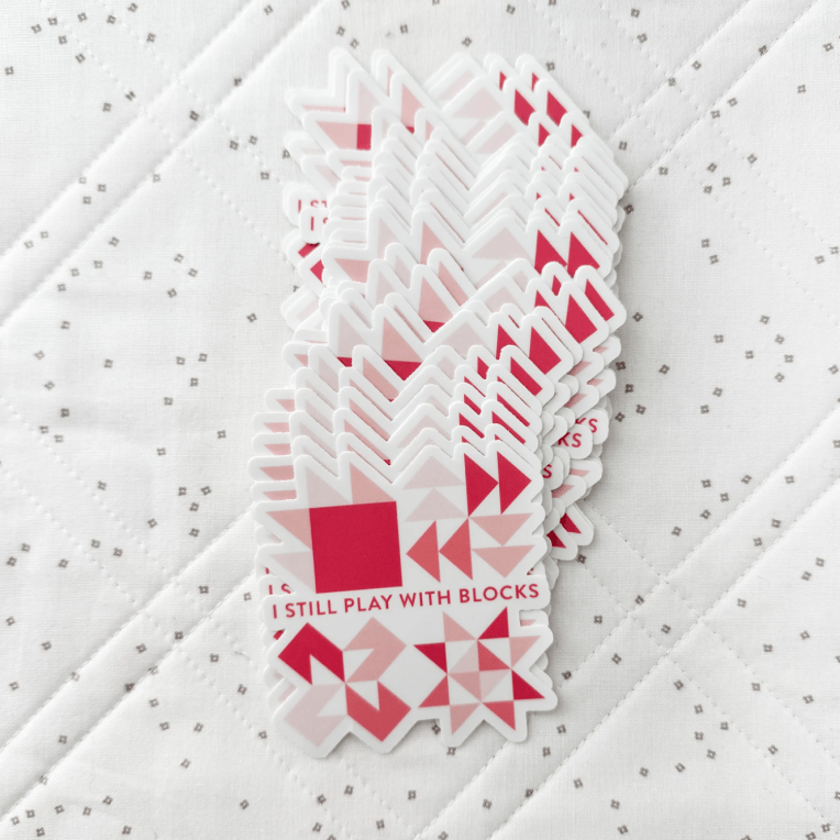 Play With Blocks Sticker - Pink CJ-S014-PINK