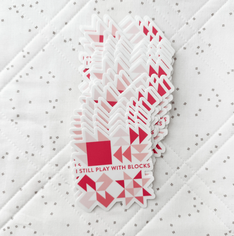 Play With Blocks Sticker - Pink CJ-S014-PINK