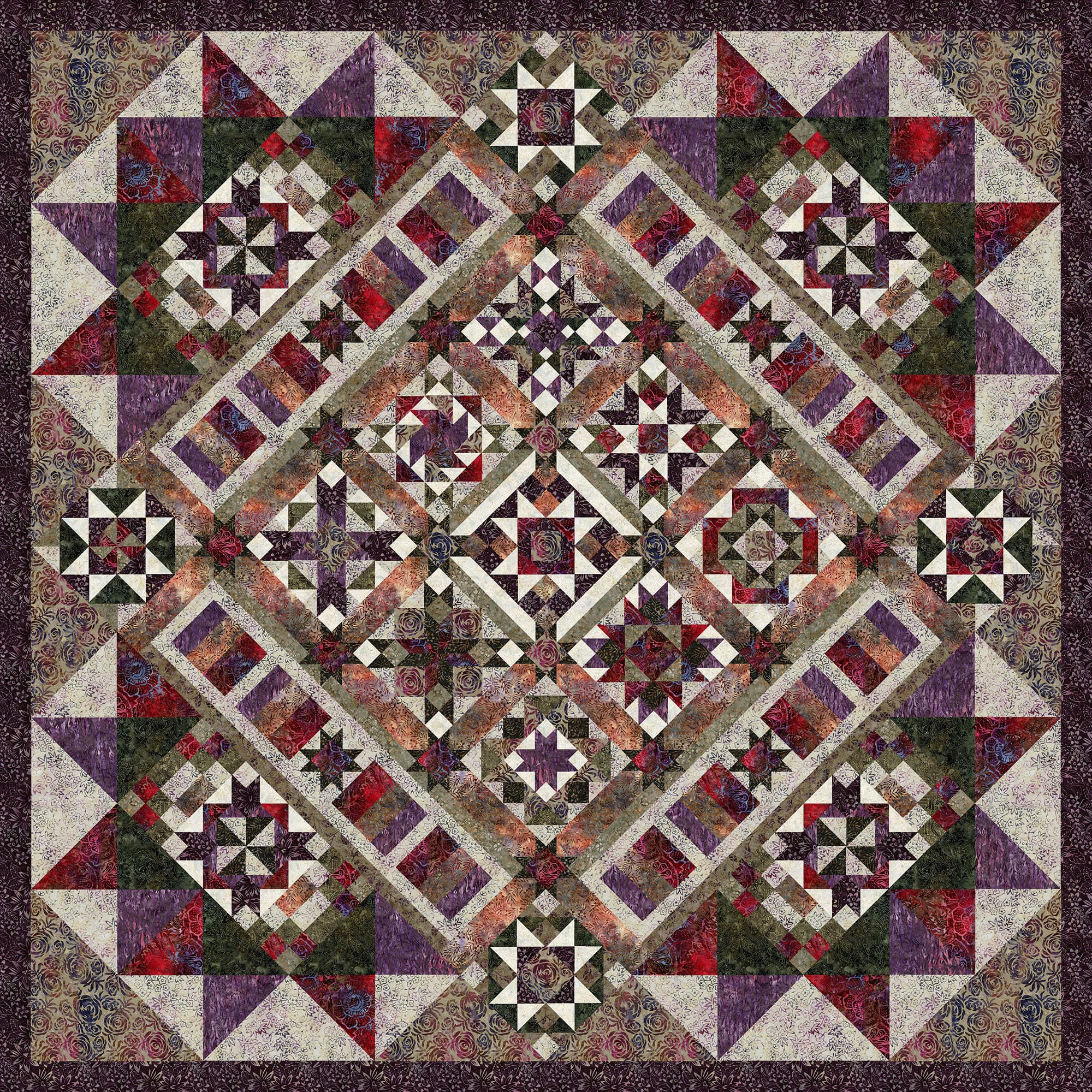 Plum Fusion Quilt Pattern PLUMFUSION-PAT