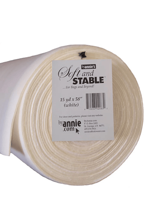 Soft and Stable White 100% Polyester Foam Stabilizer 58in x 15 Yards SS2015-WHT