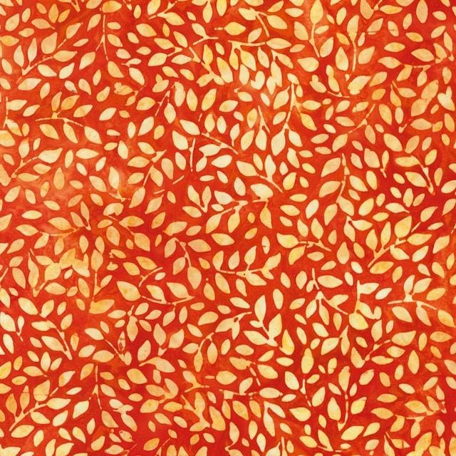 Robert Kaufman Batiks - Golden Leaves Orange ZD-79515-001