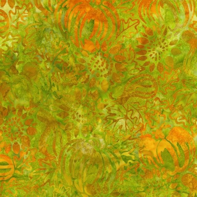 Robert Kaufman Batiks - Leaves Seeds Green ZD-79501-001
