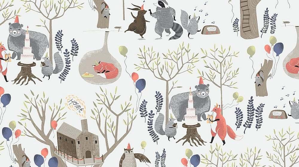 Treetop Party- Party Animals White ZD-78214-001