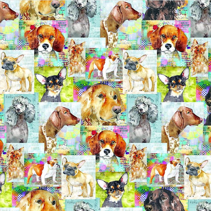 Best Friends - Dog Collage Multi Y4281-55