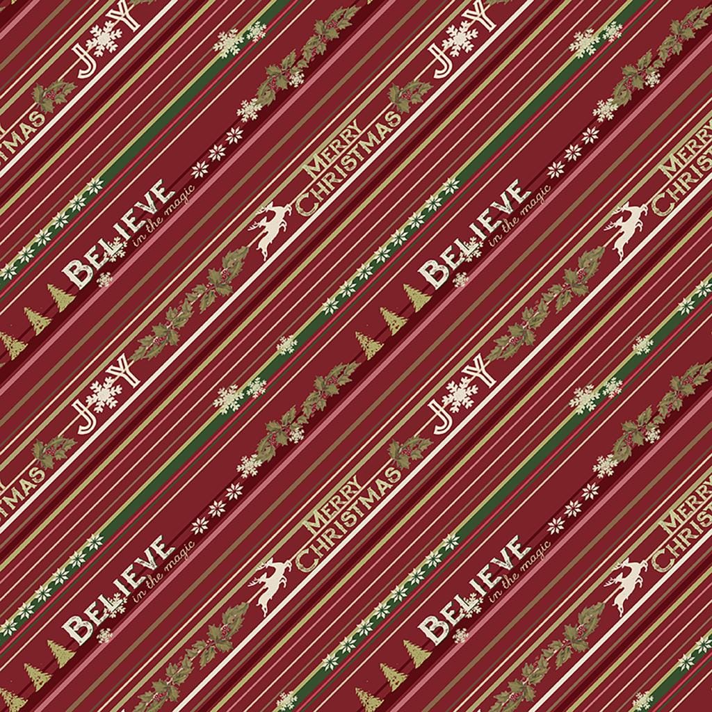 Better Not Pout - Christmas Stripe Dark Red Y3785-83