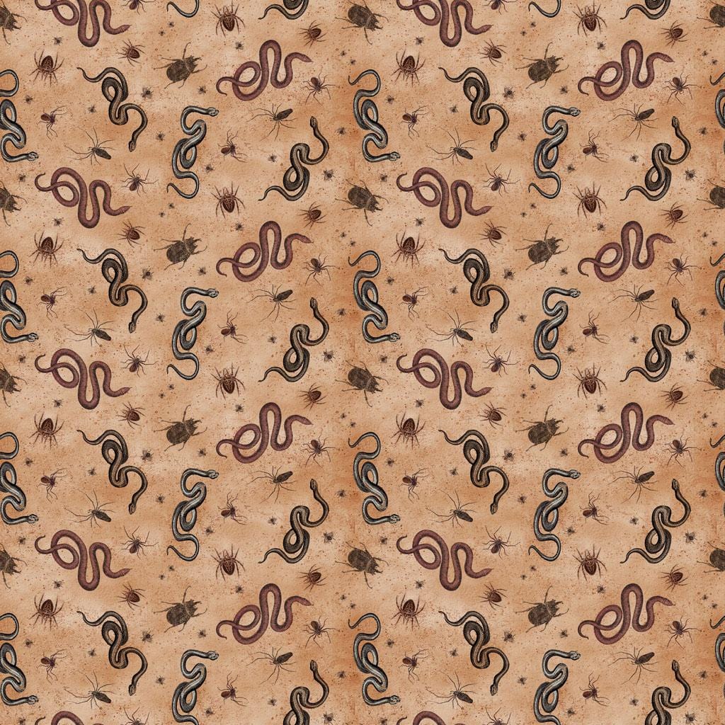 Gothic Halloween - Snakes & Bugs Rust Y4443-71