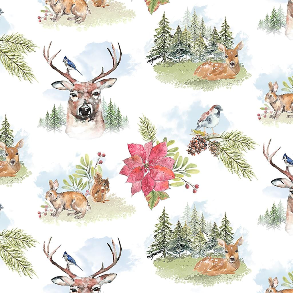 Joyful Winter - Toile White Y3812-1