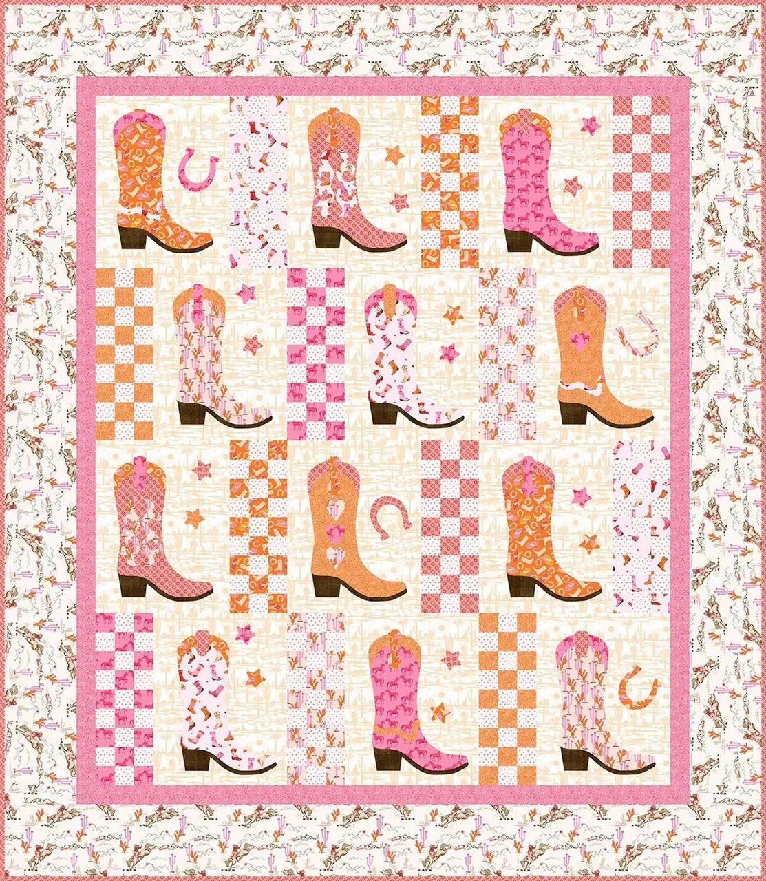 Boot Tapping Boulevard Quilt Kit - Go Cowgirl! KIT-IBFGCQ