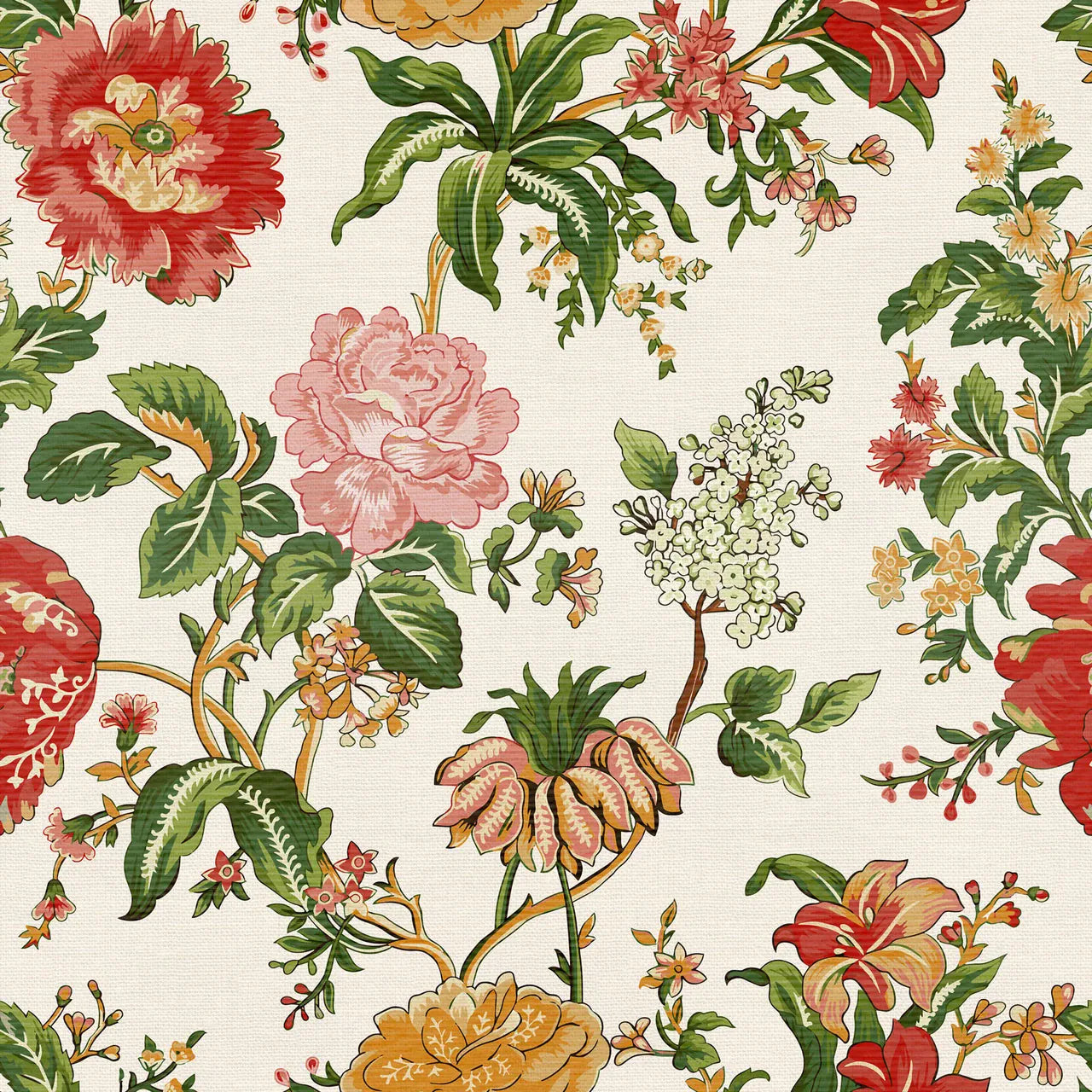 Cotton Red Gold - Grandma's Wallpaper PSF120-26771