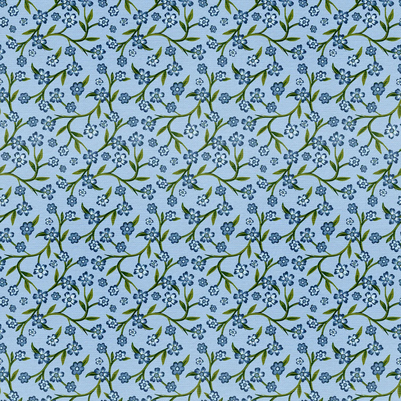 Floral Vines Blue - Grandma's Wallpaper PSF120-26794