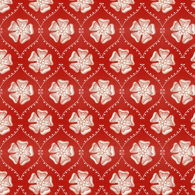 Flower Power Red - Grandma's Wallpaper PSF120-26781