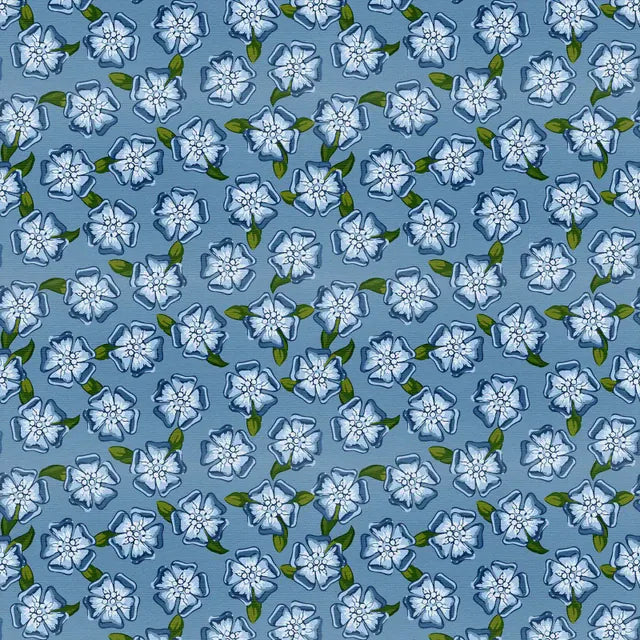 Flower Toss Blue - Grandma's Wallpaper PSF120-26789