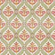 Folk Damask White Red - Grandma's Wallpaper PSF120-26775